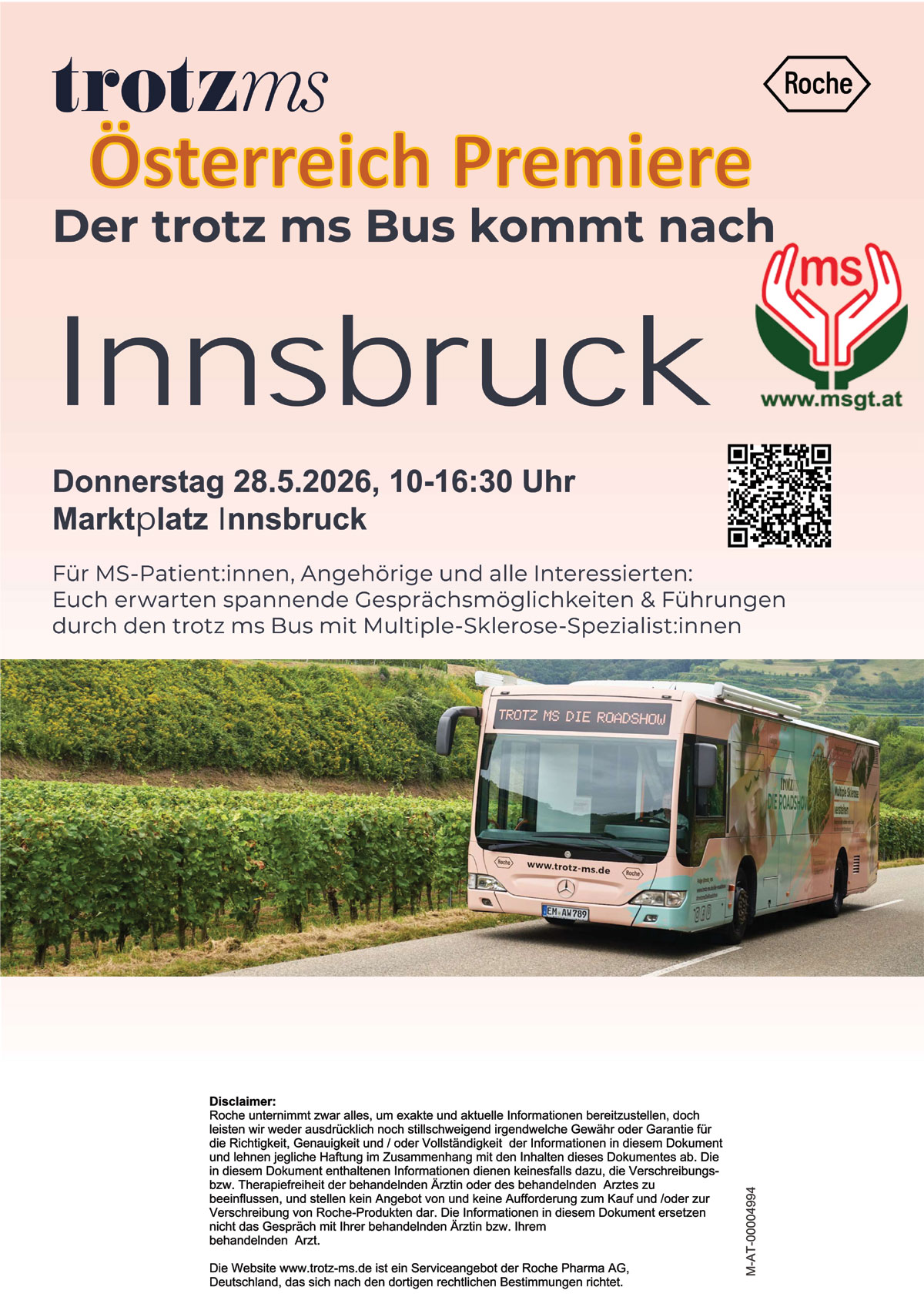 Infobus der Trotz MS Roadshow 2026 in Tirol